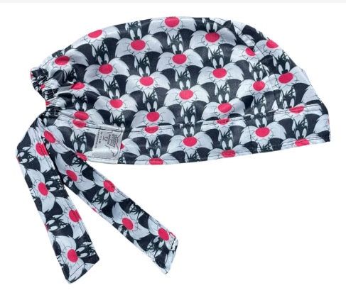 Gorro Medico Quirúrgico - El Gato Silvestre & Piolín - Negro