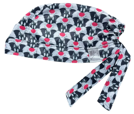 Gorro Medico Quirúrgico - El Gato Silvestre & Piolín - Negro