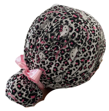 Gorro Quirúrgico - Hello Kitty Rosa - Listón - Animal