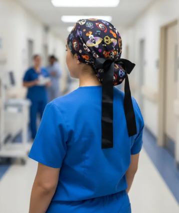 Gorro Medico Quirúrgico - Día De Muertos - Coco 2 - Listón - Negro