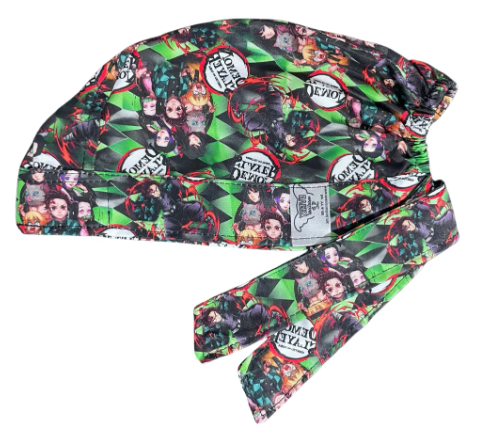 Gorro Medico Quirúrgico - Demon Slayer - Nezuko  Negro 2