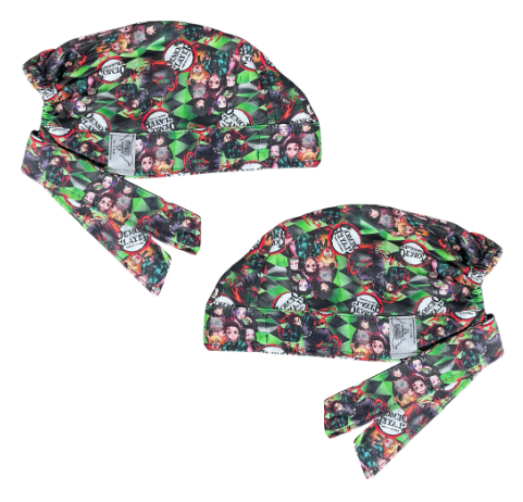 Gorro Medico Quirúrgico - Demon Slayer - Nezuko  Negro 2