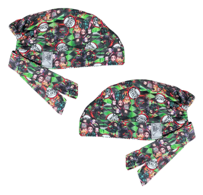 Gorro Medico Quirúrgico - Demon Slayer - Nezuko  Negro 2