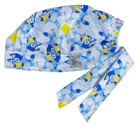 Gorro Medico Quirúrgico - Perrito Bluey - Azul