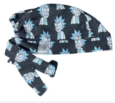 Gorro Medico Quirúrgico - Rick Y Morty - Caricaturas - Negro - RICK
