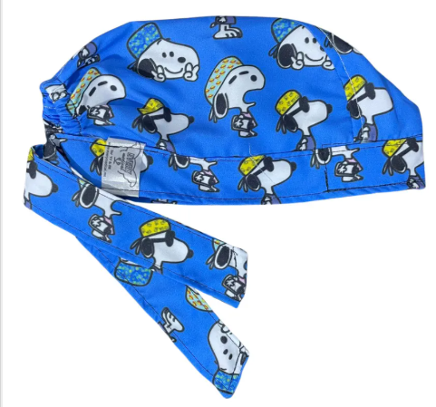 Gorro Medico Quirúrgico - Snoopy - Celeste