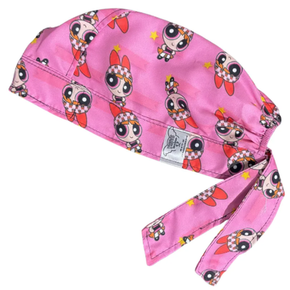 Gorro Medico Quirúrgico - Las Chicas Super Poderosas - Bombón . Rosa 2
