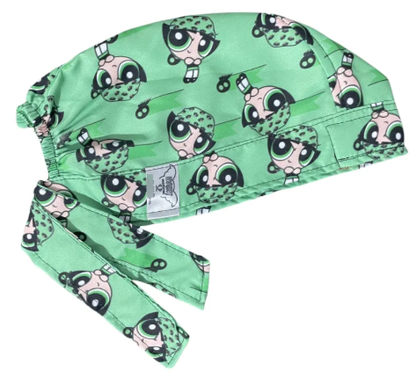 Gorro Medico Quirúrgico - Las Chicas Super Poderosas - Bellota - Verde