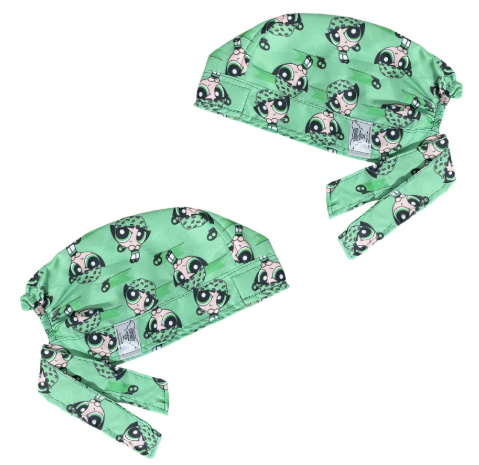 Gorro Medico Quirúrgico - Las Chicas Super Poderosas - Bellota - Verde
