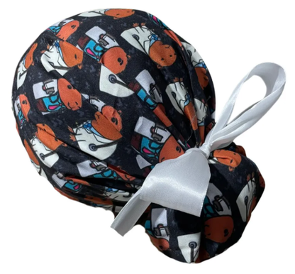 Gorro Medico Quirúrgico - Dr Capibara - Negro - Listón