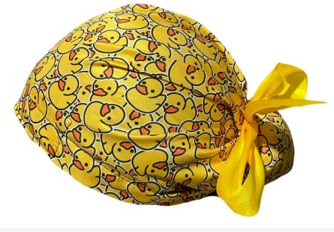 Gorro Medico Quirúrgico - Pollito / Pato - Cirujano - Listón - Amarillo