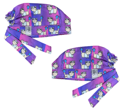 Gorro Medico Quirúrgico - Gatitos - Morado