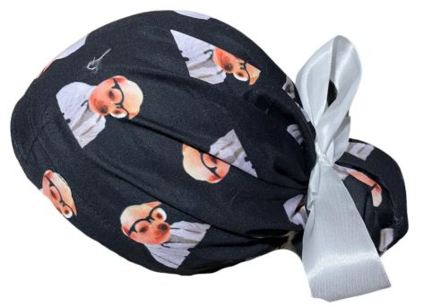Gorro Medico Quirúrgico - Dr Perrito - Unos Pedillos - Negro - Listón