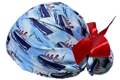 Gorro Medico Quirúrgico - Derek Shepherd - Greys Anatomy - Listón - Azul