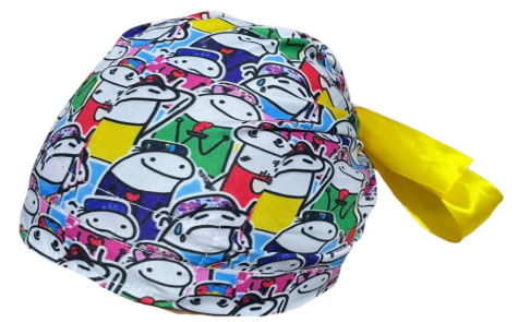 Gorro Medico Quirúrgico - Enfermeria Meme - Flork - Listón - Negro