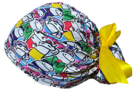 Gorro Medico Quirúrgico - Enfermeria Meme - Flork - Listón - Negro
