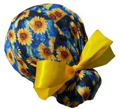 Gorro Medico Quirúrgico - Pintura - Arte - Botticelli - Van Gogh - Listón - Negro