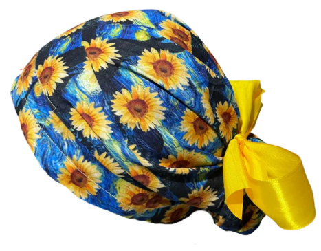 Gorro Medico Quirúrgico - Pintura - Arte - Botticelli - Van Gogh - Listón - Negro