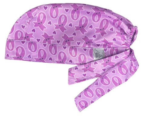 Gorro Medico Quirúrgico - Lucha Contra El Cancer De Mama - Lila