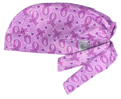 Gorro Medico Quirúrgico - Lucha Contra El Cancer De Mama - Lila