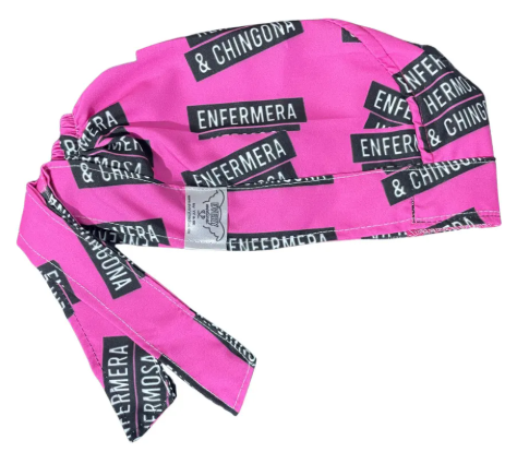 Gorro Medico Quirúrgico - Frases Hospital - Enfermeria - Rosa