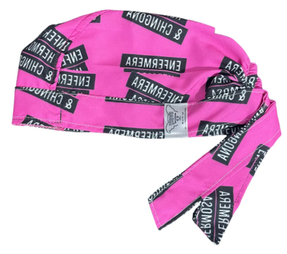 Gorro Medico Quirúrgico - Frases Hospital - Enfermeria - Rosa