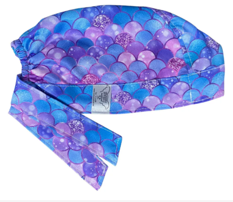 Gorro Medico Quirúrgico - Escamas - Sirena - Morado