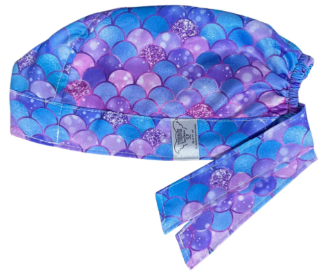 Gorro Medico Quirúrgico - Escamas - Sirena - Morado