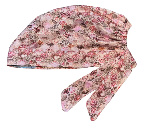 Gorro Medico Quirúrgico - Escamas - Sirena - Rosa