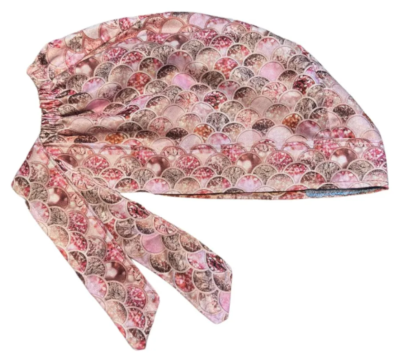 Gorro Medico Quirúrgico - Escamas - Sirena - Rosa