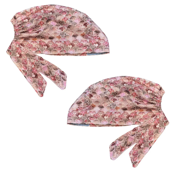 Gorro Medico Quirúrgico - Escamas - Sirena - Rosa