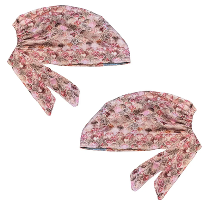 Gorro Medico Quirúrgico - Escamas - Sirena - Rosa