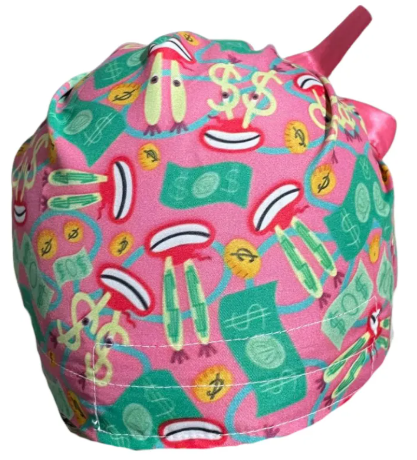 Gorro Medico Quirúrgico - Bob Esponja - Listón - DON CANGREJO