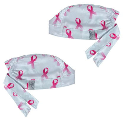 Gorro Medico Quirúrgico - Lucha Contra El Cancer De Mama - Blanco