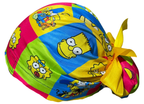 Gorro Medico Quirúrgico - Simpson - Homero - Listón - Multicolor