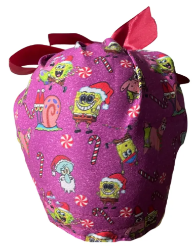 Gorro Medico Quirúrgico - Bob Esponja - Navidad - Listón