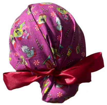 Gorro Medico Quirúrgico - Bob Esponja - Navidad - Listón