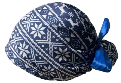 Gorro Medico Quirúrgico - Huggie Sweater - Navidad - Azul