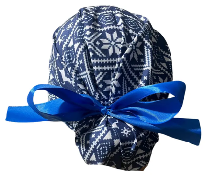 Gorro Medico Quirúrgico - Huggie Sweater - Navidad - Azul