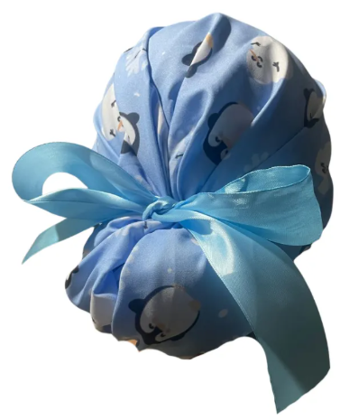 Gorro Medico Quirúrgico - Huggie Seater - Navidad - Celeste
