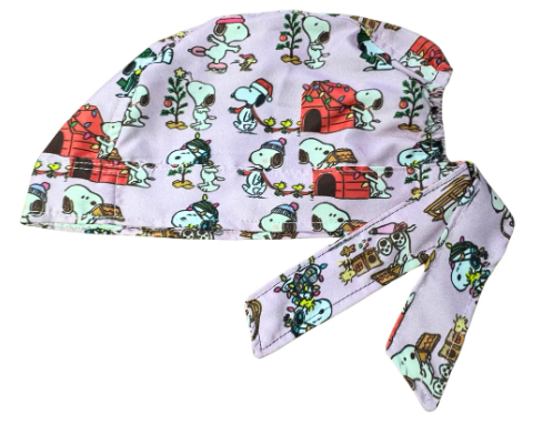 Gorro Quirúrgico - Snoopy - Navidad - Rosa 2