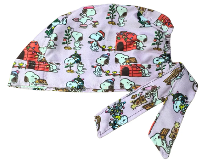 Gorro Quirúrgico - Snoopy - Navidad - Rosa 2