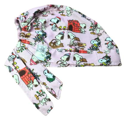 Gorro Quirúrgico - Snoopy - Navidad - Rosa 2