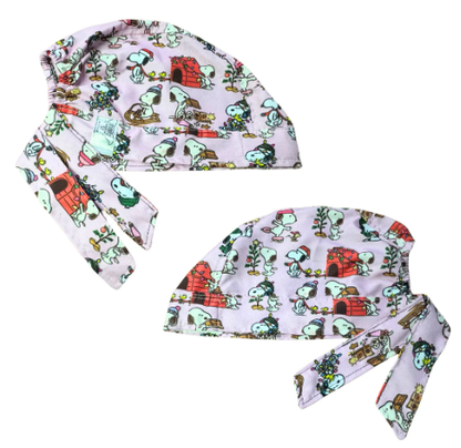 Gorro Quirúrgico - Snoopy - Navidad - Rosa 2