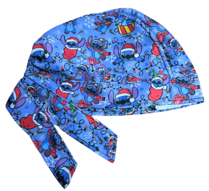 Gorro Quirúrgico - Lilo Y Stitch - Navidad - Celeste