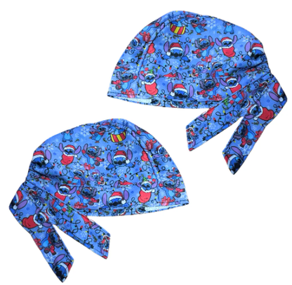 Gorro Quirúrgico - Lilo Y Stitch - Navidad - Celeste