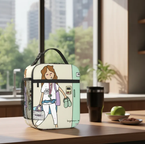 Bolsa De Almuerzo LONCHERA TERMICA - Enfermera y JERINGA -