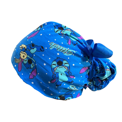 Gorro Medico Quirúrgico -estampado Stitch Gris- Antisudor (Copia)