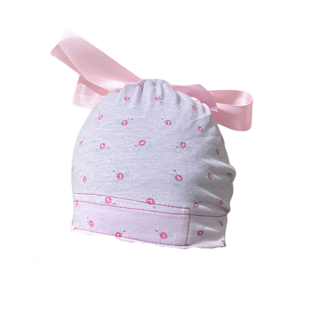 Gorro Quirúrgico Flores Rosas Listones - Antisudor Rosa Unitalla