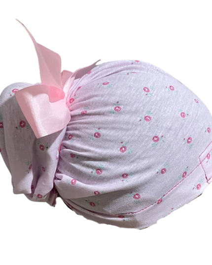 Gorro Quirúrgico Flores Rosas Listones - Antisudor Rosa Unitalla